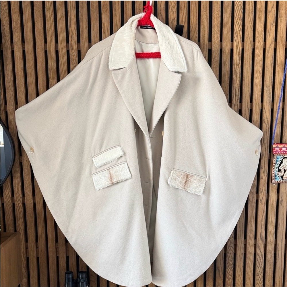 Elegant Cream Cape Coat